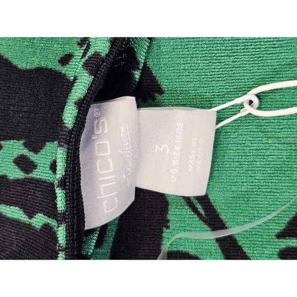 MW Women's 3 16/18 Chico's Travelers‎ Floral Abstract Cap Sleeve Tunic Top NWT - Picture 8 of 9